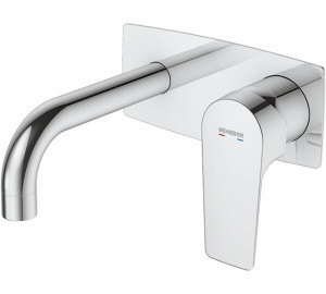 Monomando de lavabo empotrado caño 16 cm Cromado Koral